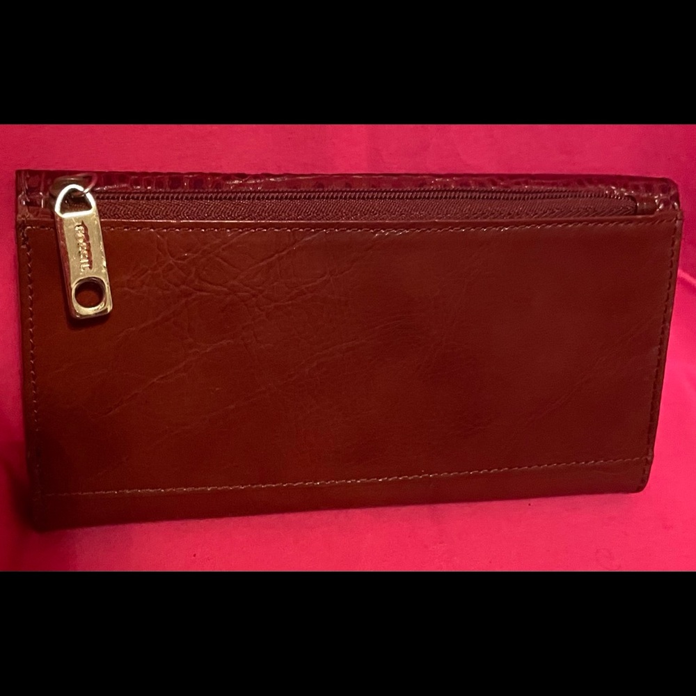 Fossil Wallet 7” X 4” Cognac Color - image 6